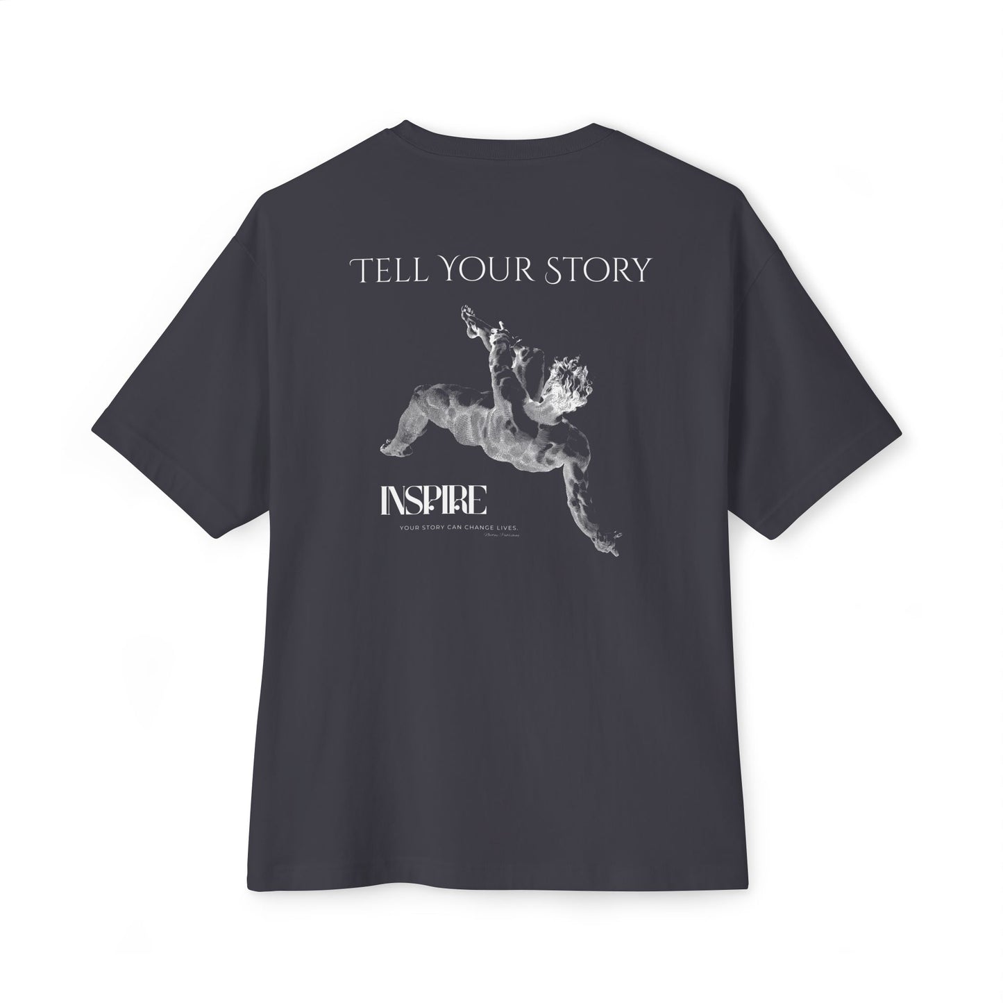 Tell Your Story Oversized Boxy Tee – Inspire Unisex Premium Cotton Shirt