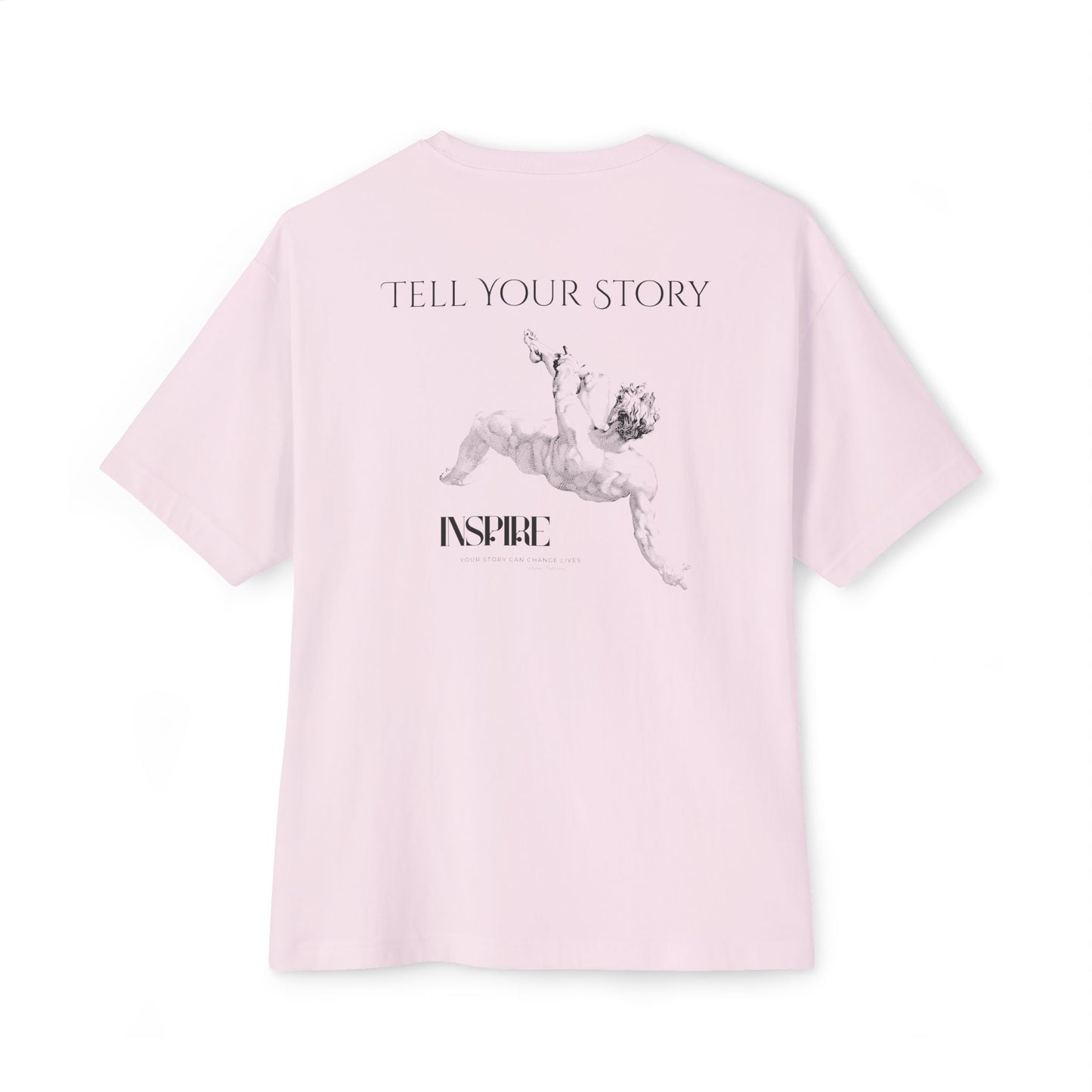 Tell Your Story Oversized Boxy Tee – Inspire Unisex Premium Cotton Shirt