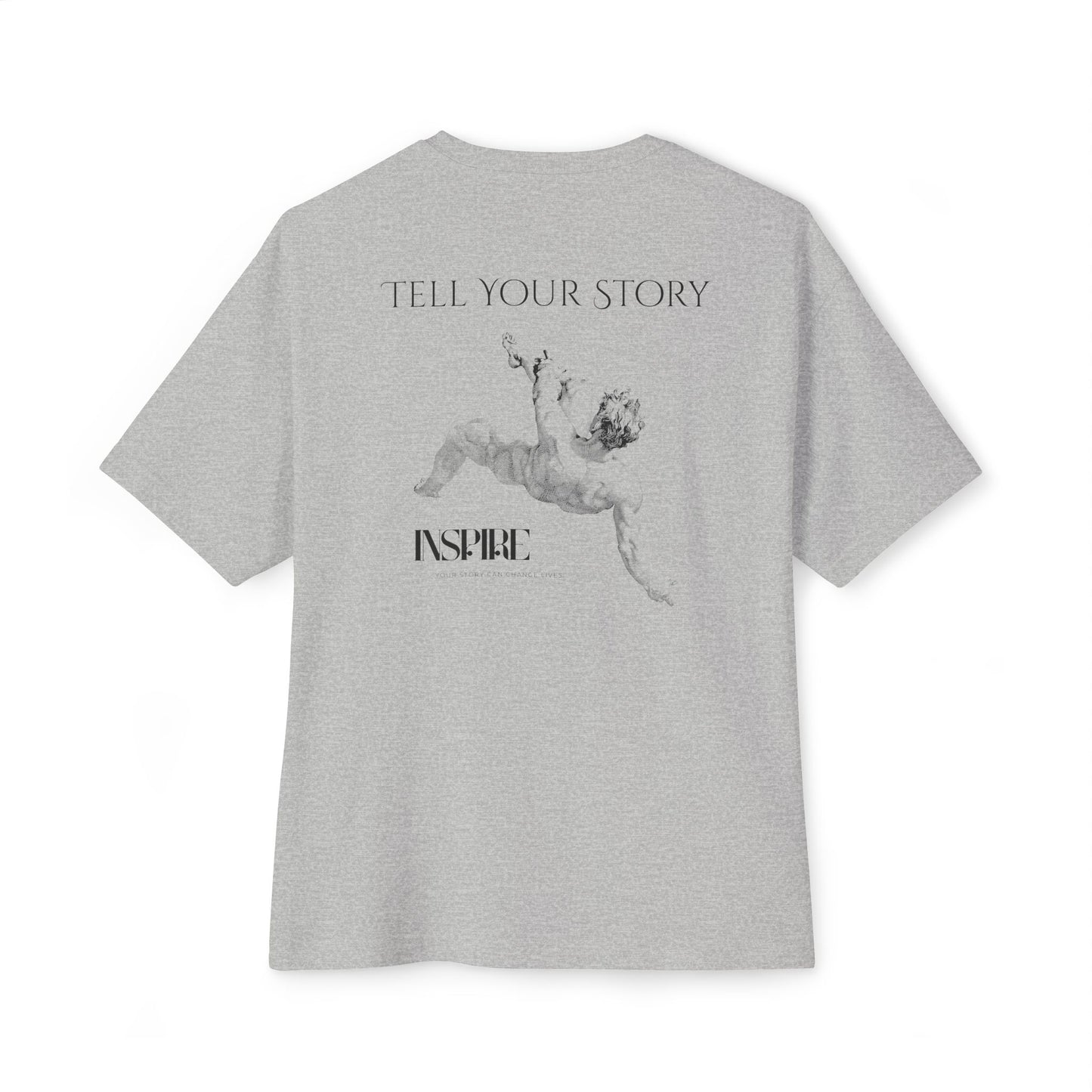 Tell Your Story Oversized Boxy Tee – Inspire Unisex Premium Cotton Shirt