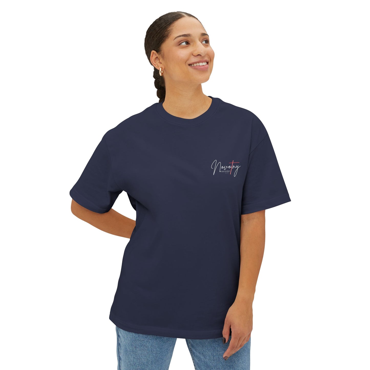 Tell Your Story Oversized Boxy Tee – Faith Inspired Unisex Premium Cotton Shirt