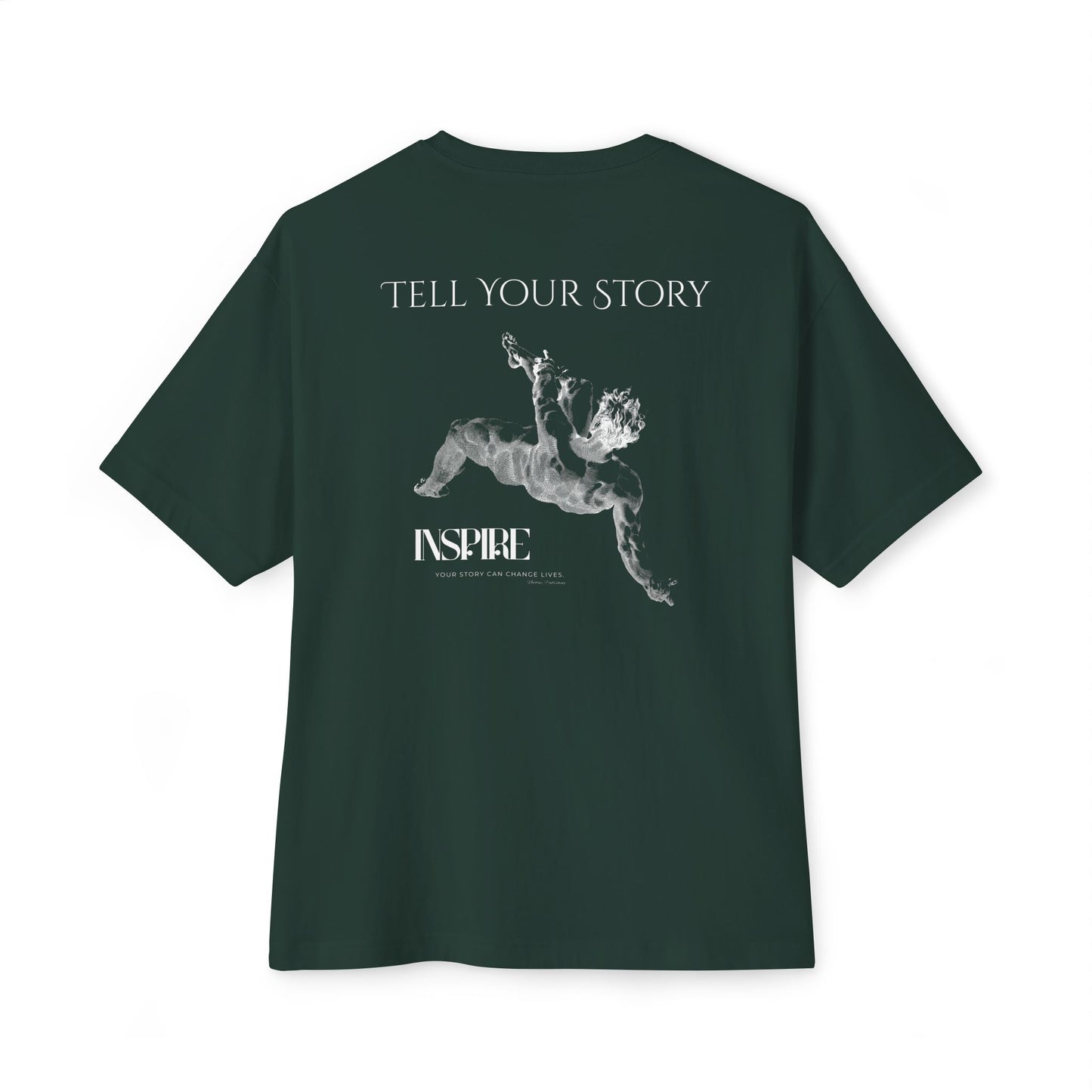 Tell Your Story Oversized Boxy Tee – Inspire Unisex Premium Cotton Shirt