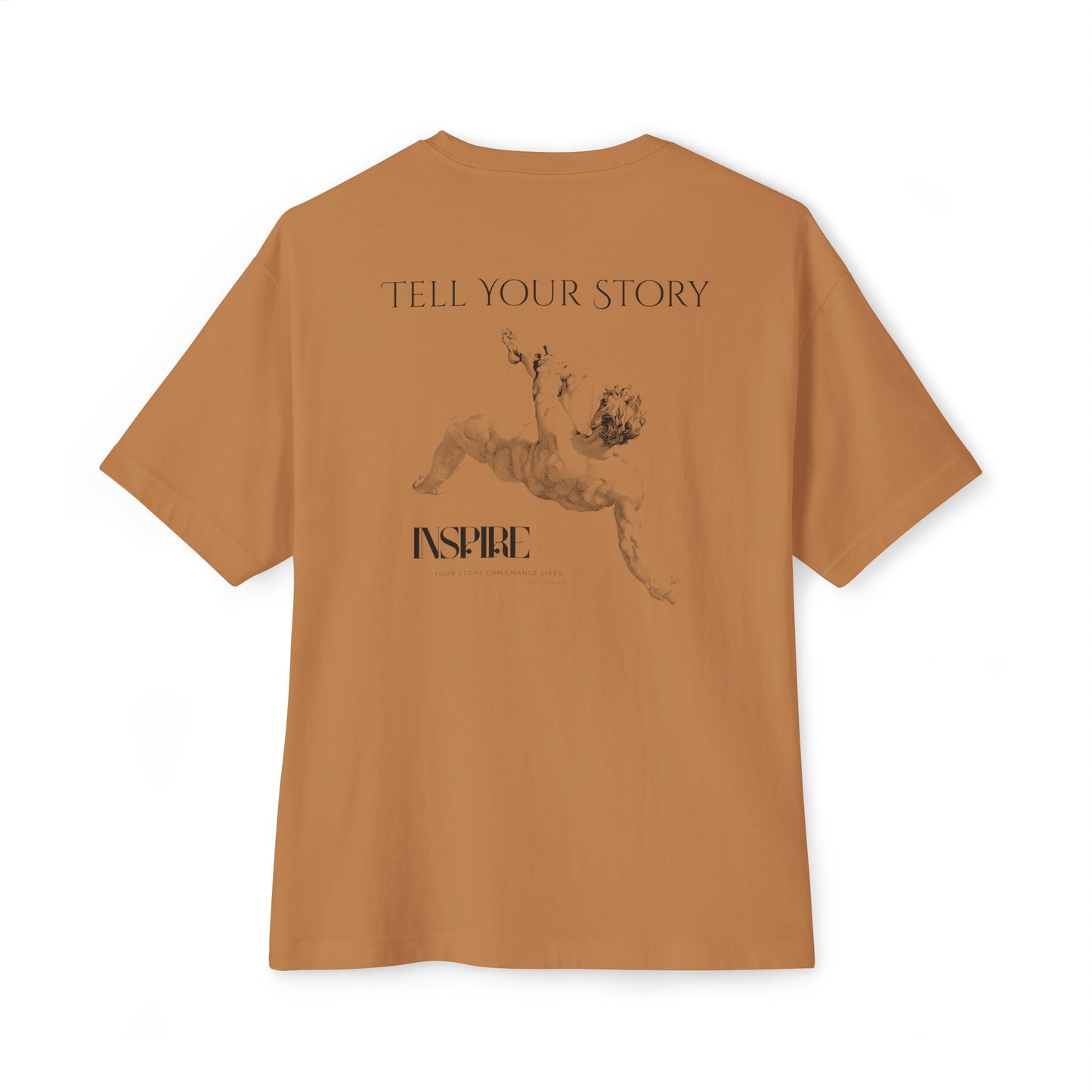 Tell Your Story Oversized Boxy Tee – Inspire Unisex Premium Cotton Shirt