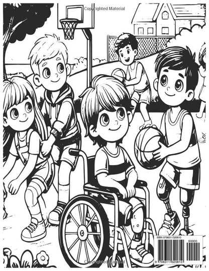 Friends With All Abilities: Coloring Book for Kids