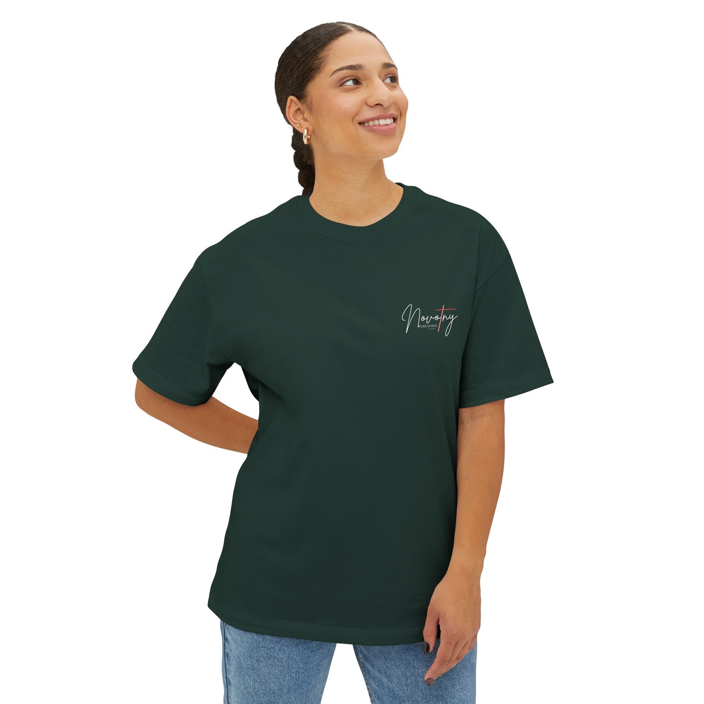Tell Your Story Oversized Boxy Tee – Faith Inspired Unisex Premium Cotton Shirt