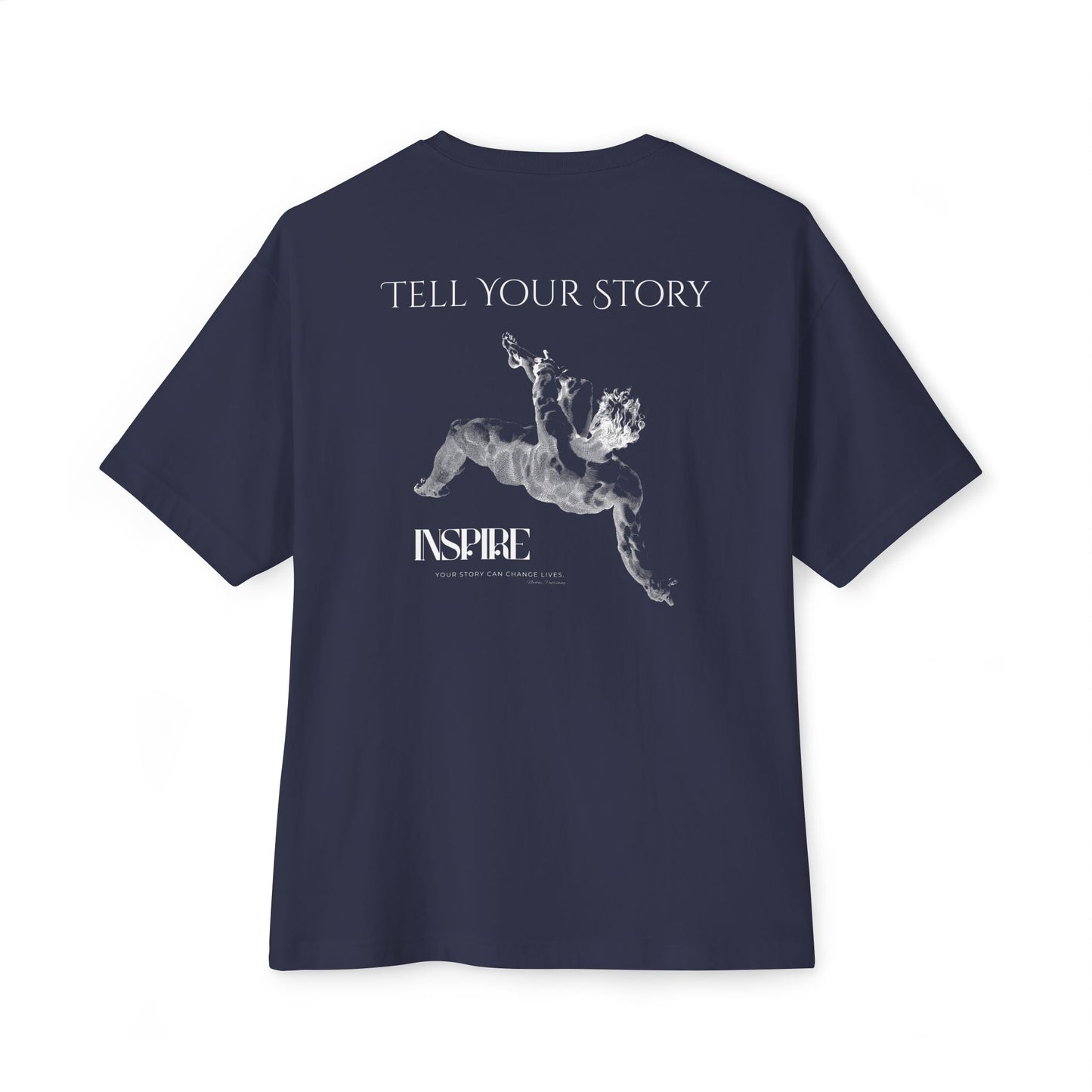 Tell Your Story Oversized Boxy Tee – Inspire Unisex Premium Cotton Shirt