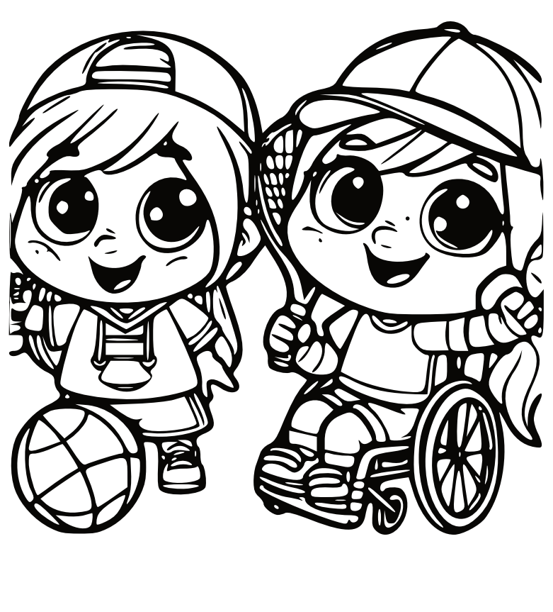 Friends With All Abilities: Coloring Book for Kids