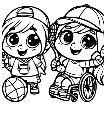 Friends With All Abilities: Coloring Book for Kids