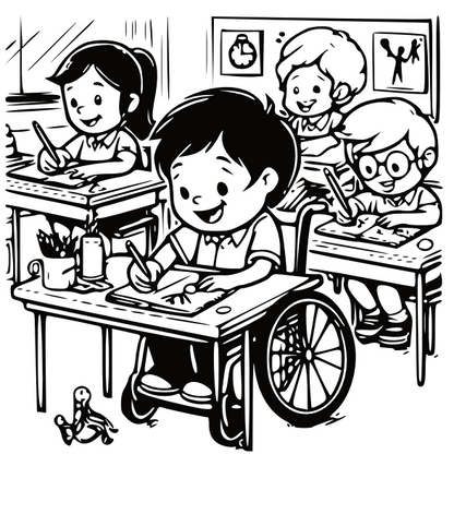 Friends With All Abilities: Coloring Book for Kids