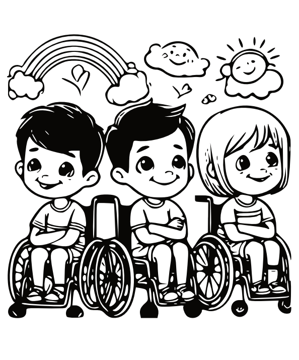 Friends With All Abilities: Coloring Book for Kids