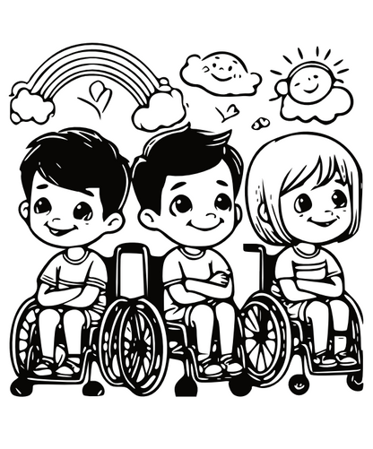 Friends With All Abilities: Coloring Book for Kids