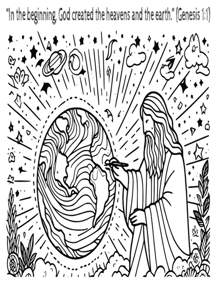 LET THERE BE COLOR! : BIBLE STORIES AND COLORING BOOK