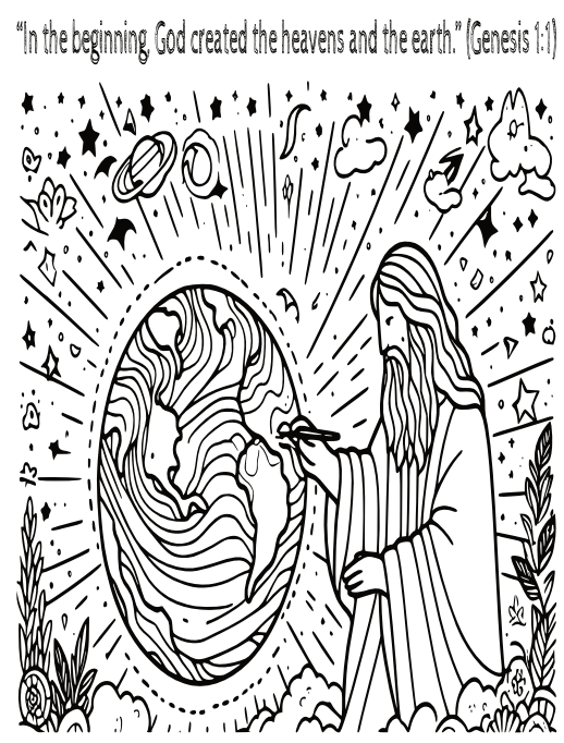 LET THERE BE COLOR! : BIBLE STORIES AND COLORING BOOK