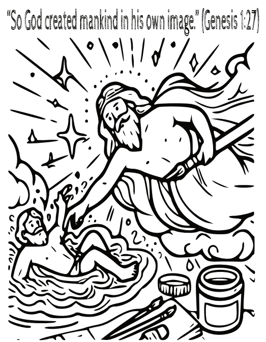 LET THERE BE COLOR! : BIBLE STORIES AND COLORING BOOK